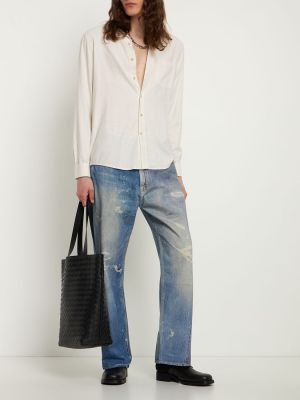 Jeans con stampa Our Legacy blu
