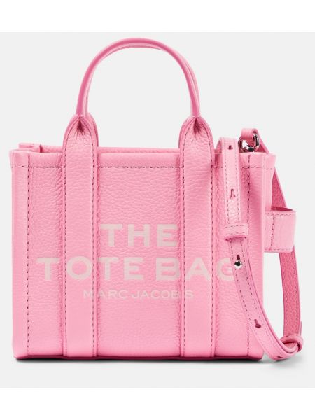Кожени шопинг чанта Marc Jacobs Розово
