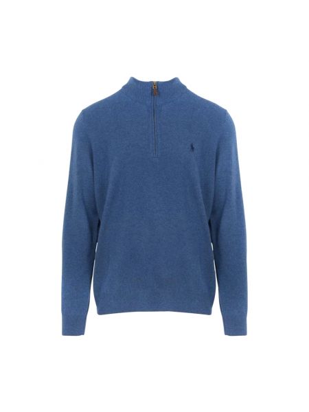 Dzianinowy sweter Ralph Lauren niebieski