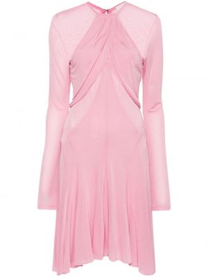 Mini obleka z draperijo Isabel Marant roza