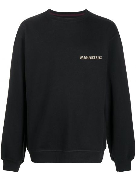 Brodert sweatshirt Maharishi svart