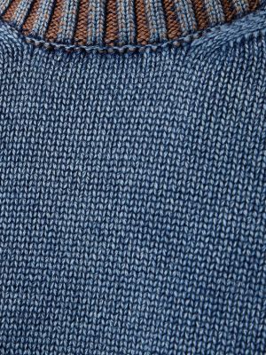 Relaxed памучен пуловер Diesel синьо
