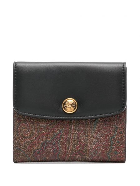 Usnjena denarnica s paisley potiskom Etro