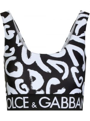 Sport trykt bh Dolce & Gabbana svart