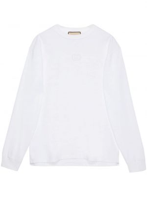 Bavlnené tričko Gucci biela