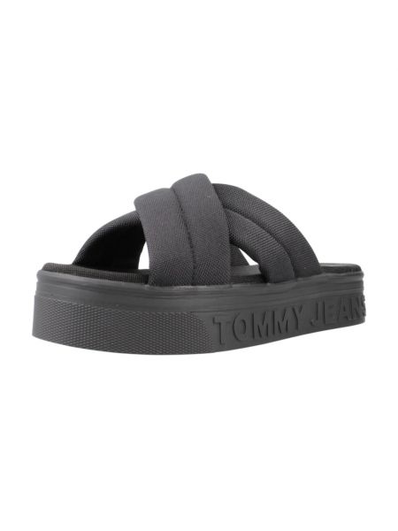 Sandalias sin tacón Tommy Jeans negro