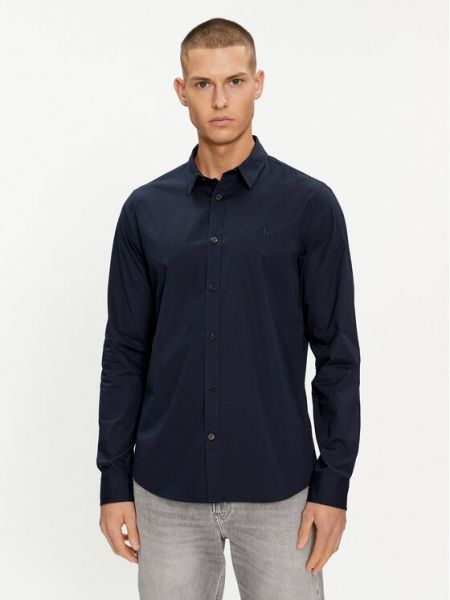 Slim fit priliehavá rifľová košeľa Calvin Klein Jeans modrá