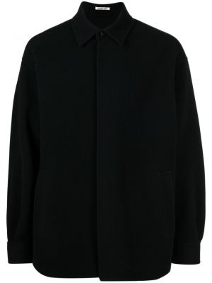Вълнена риза Auralee черно