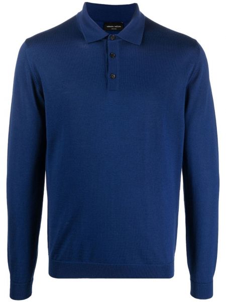 Polo marškinėliai Roberto Collina mėlyna