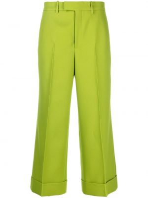 Pantaloni cu nasturi cu fermoar cu buzunare Gucci - verde