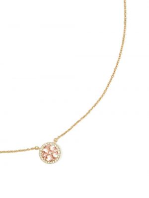 Křišťálový z růžového zlata náhrdelník Tory Burch