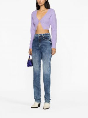 Straight fit džíny s výšivkou Chiara Ferragni modré