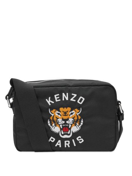 Тигровая сумка через плечо Kenzo черная