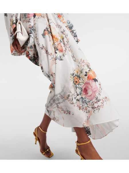 Φλοράλ μεταξωτή μάξι φόρεμα Camilla