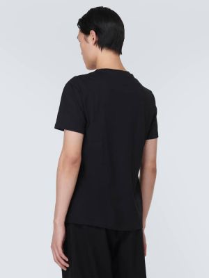 Βαμβακερή μπλούζα από ζέρσεϋ Valentino μαύρο