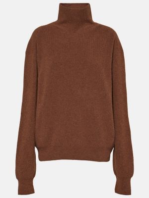 Vilnas džemperis ar augstu apkakli Lemaire brūns