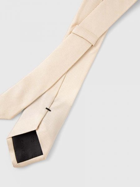 Шелковый галстук Calvin Klein бежевый