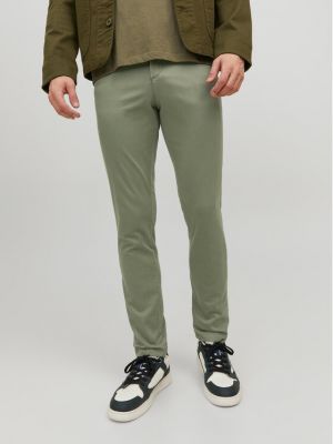 Chino панталони slim Jack&jones зелено