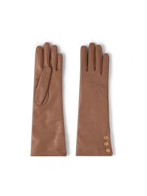 Rękawiczki na guziki Busnel beżowe