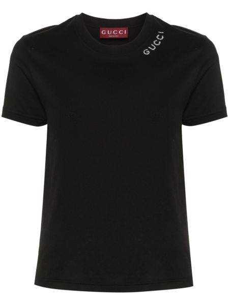 Křišťálové tričko Gucci černé