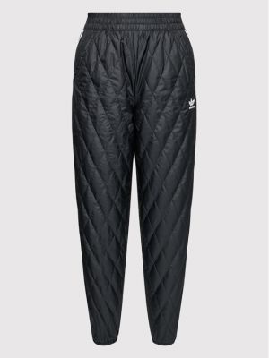 Pikowane spodnie sportowe Adidas czarne