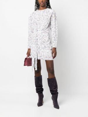 Bílé mini šaty s abstraktním vzorem Isabel Marant Etoile