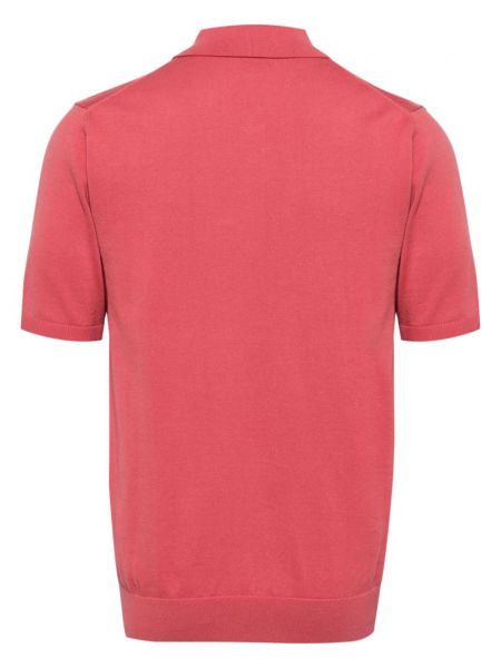 Medvilninis polo marškinėliai su zebro raštu Ps Paul Smith rožinė