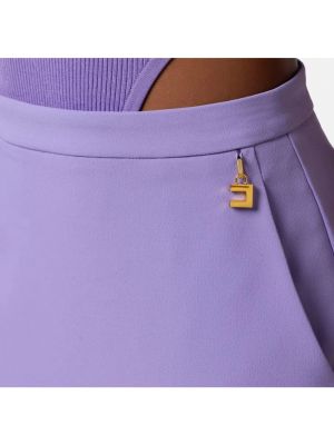 Falda midi con bolsillos Elisabetta Franchi violeta