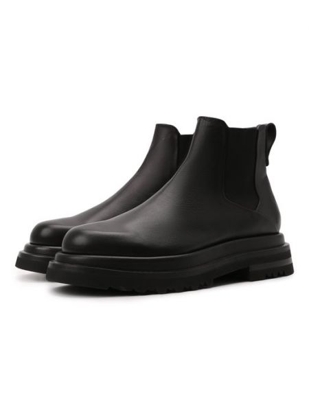 Кожаные ботинки челси Giorgio Armani черные