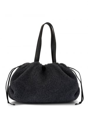 Pletená nákupná taška Brunello Cucinelli čierna