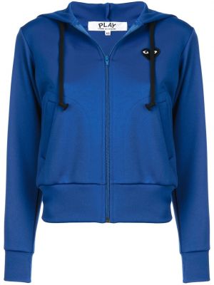 Hoodie mit reißverschluss Comme Des Garçons Play blau