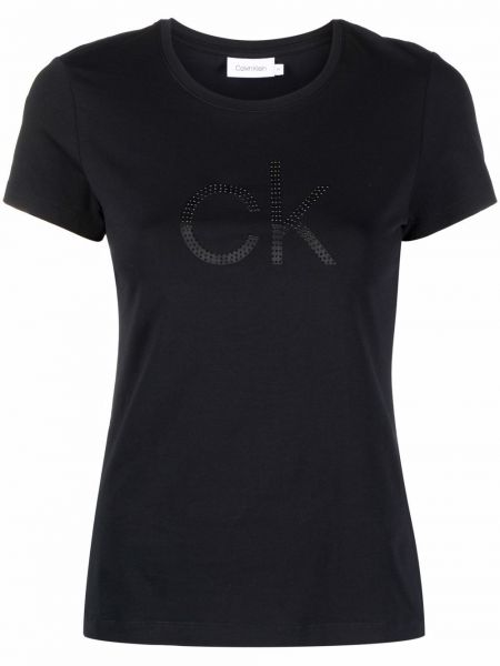 Camiseta con apliques Calvin Klein negro