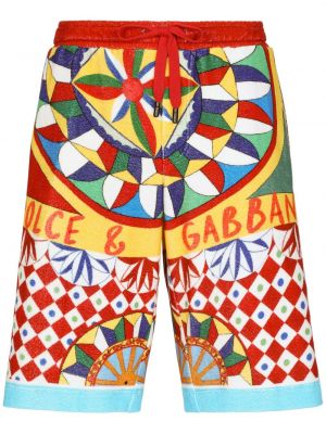 Памучни бермуди с принт Dolce & Gabbana
