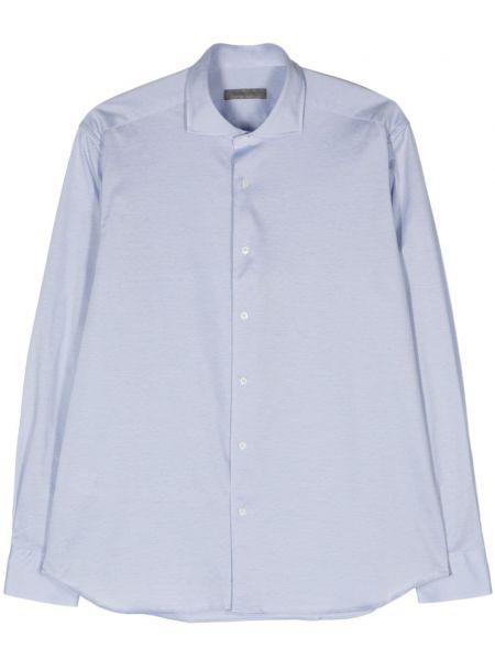 Памучна риза от джърси Corneliani синьо