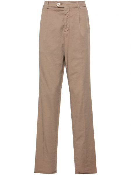 Pantalon en coton Brunello Cucinelli marron