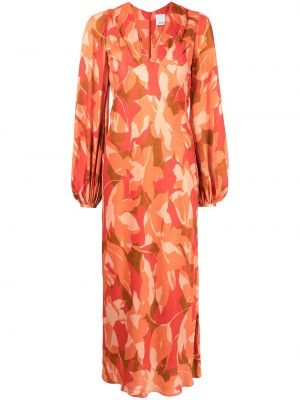 Макси рокля с v-образно деколте Acler оранжево