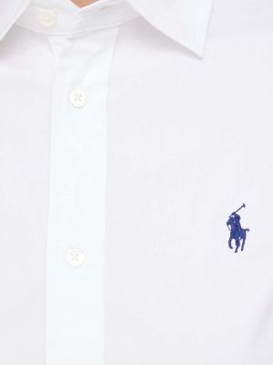 Белая хлопковая рубашка Polo Ralph Lauren