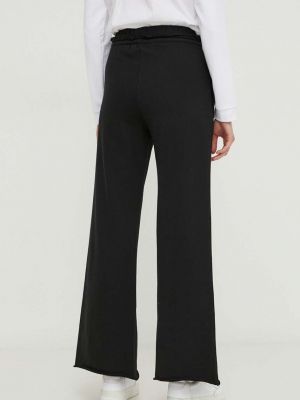 Pantaloni sport din bumbac Sisley negru