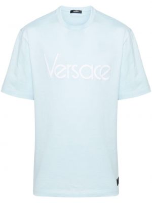 T-shirt brodé en coton Versace
