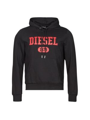 Kapucnis pulóver Diesel fekete