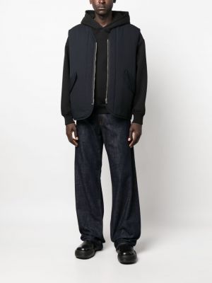 Jeansy bawełniane relaxed fit Mm6 Maison Margiela niebieskie