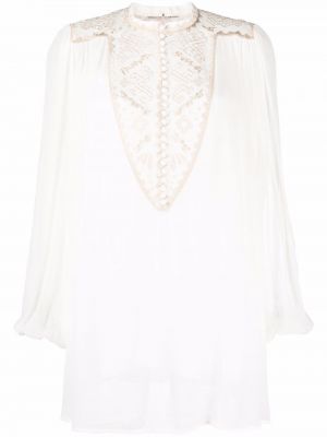 Brodert bluse Ermanno Scervino hvit