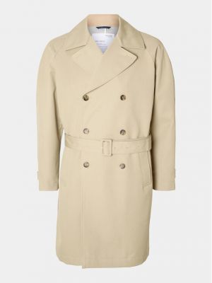 Trench Selected Homme beige