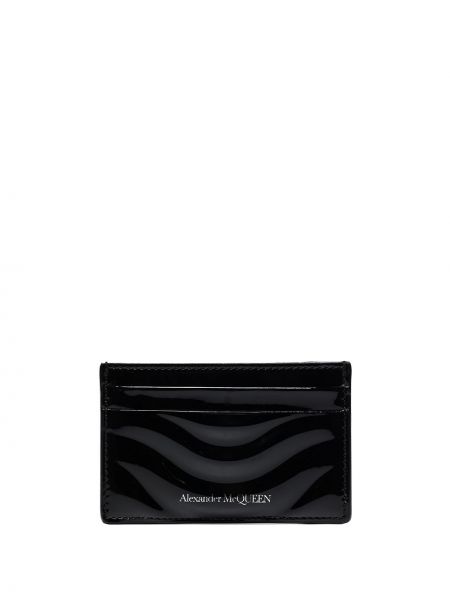 Δερμάτινος πορτοφόλι από λουστρίνι Alexander Mcqueen μαύρο