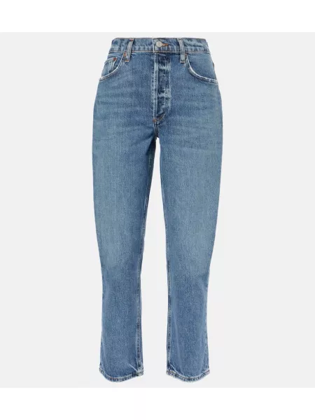 Højtaljet jeans 7/8 Agolde blå