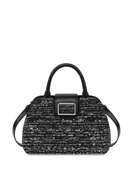 Tweed taske Alberta Ferretti sort