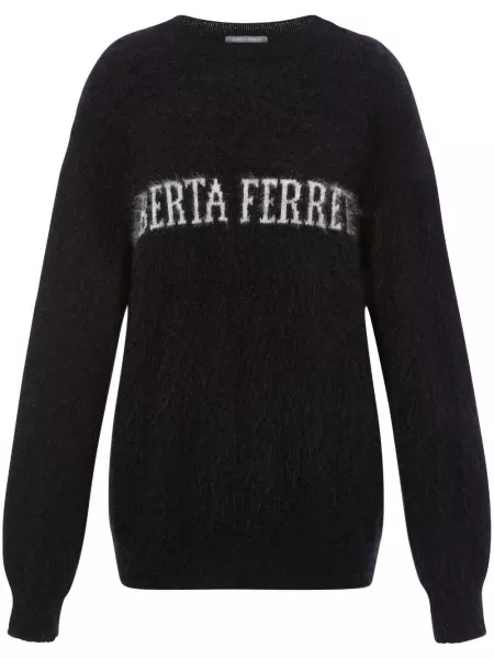 Striktrøje Alberta Ferretti sort