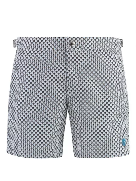 Shorts med print Alexander Mcqueen hvid