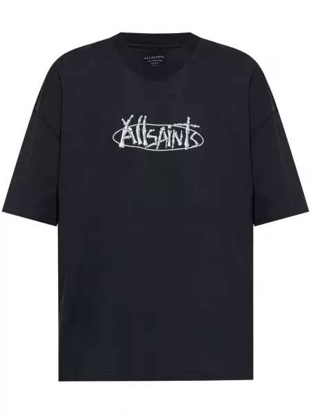 T-shirt i bomuld Allsaints sort