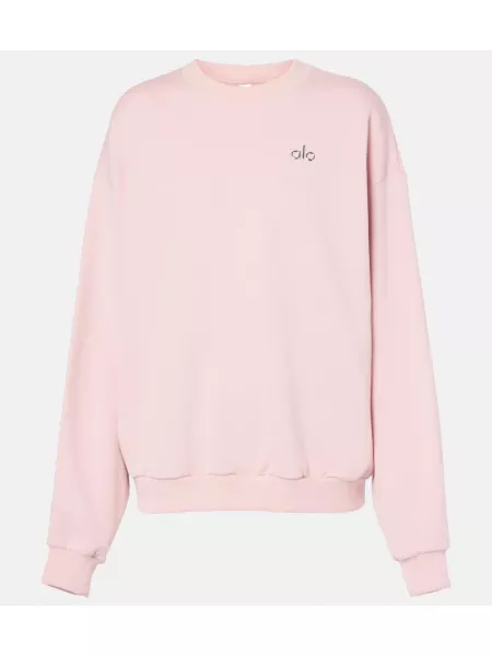 Sweatshirt i bomuld Alo Yoga pink